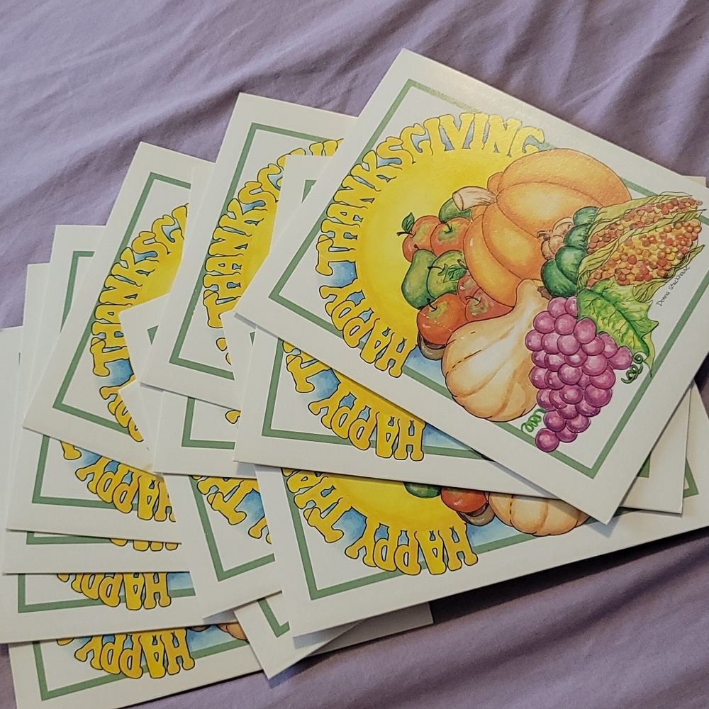 Set of 11 Thanksgiving Cards without Envelopes